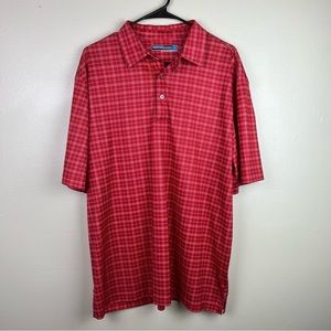 Roundtree and Yorke Performance Short Sleeve Polo Shirt Men’s Large Red